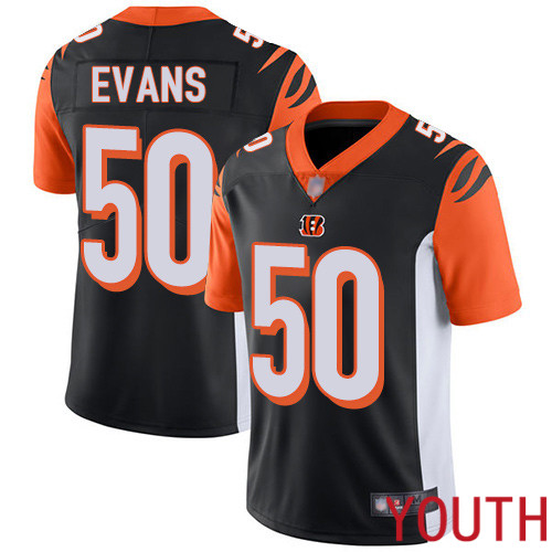 Cincinnati Bengals Limited Black Youth Jordan Evans Home Jersey NFL Footballl 50 Vapor Untouchable